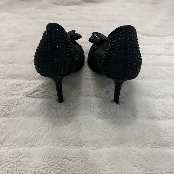Jessica Simpson Ranika Pump Black Studded Bow Heels Size 9 - Picture 8 of 17